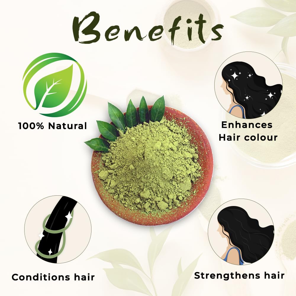BSY Organic Henna powder for Hair colour - 227g / 0.5 LB (Pack of 1), Natural henna powder, Hair Care Powder